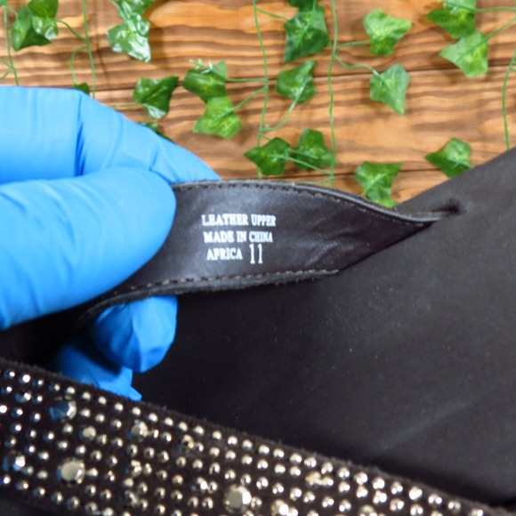 Yellow Box Africa Womens Size 11 Brown Leather Wedge Thong Sandals Platform - Picture 5 of 7